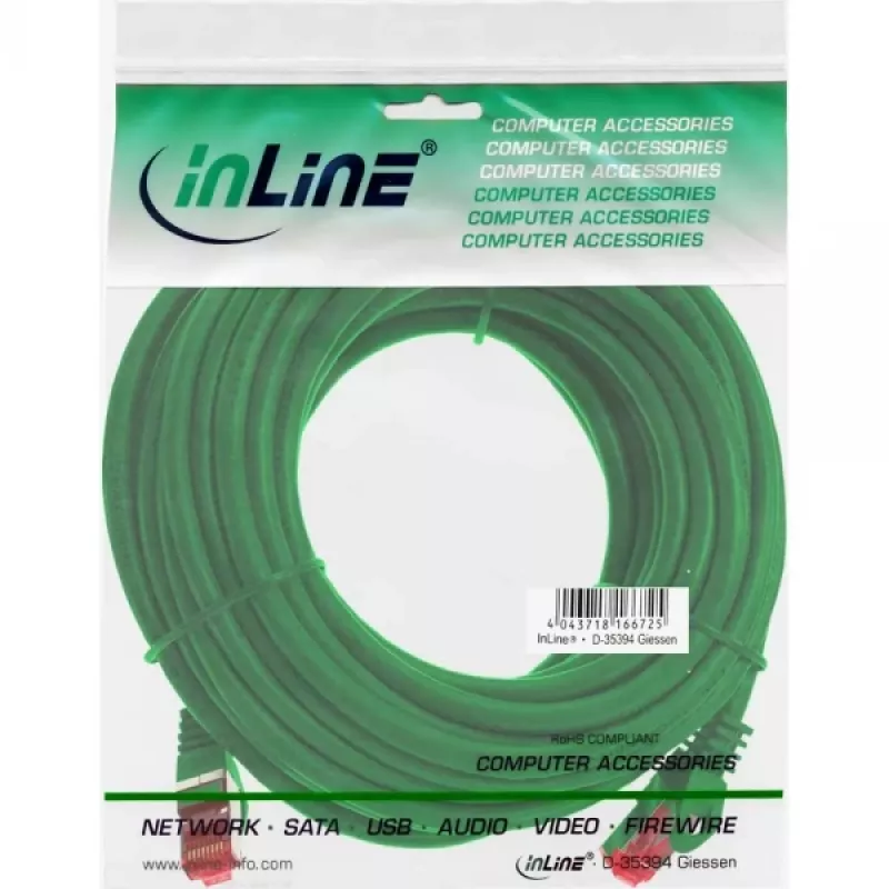 InLine Cable de red S/FTP PiMF Cat.6 250MHz PVC CCA verde 10m