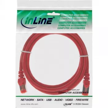 InLine Cable de red S/FTP PiMF Cat.6 250MHz PVC CCA rojo 0,5m