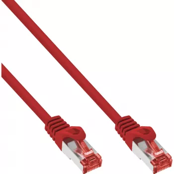 InLine Cable de red S/FTP PiMF Cat.6 250MHz PVC CCA rojo 0,25m