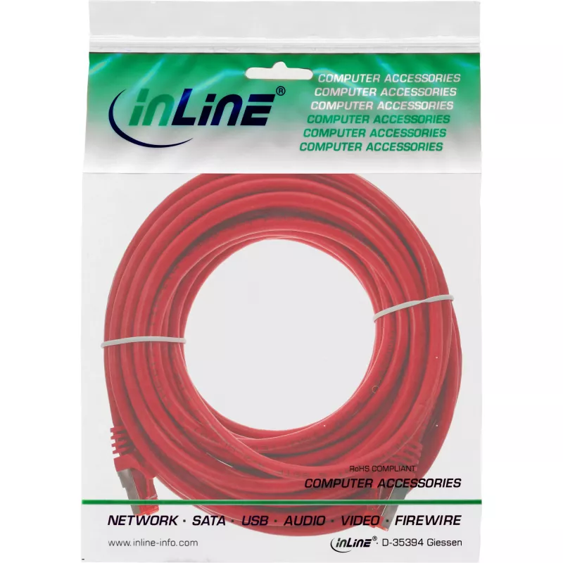 InLine Cable de red S/FTP PiMF Cat.6 250MHz PVC CCA rojo 5m