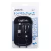 Cargador de coche universal LogiLink PA0204, 2 x USB, 10,5 W, 2,1 A, indicador LED, negro