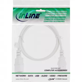 Alargador de cable de alimentación C13 C14 InLine 16631W 1 m blanco
