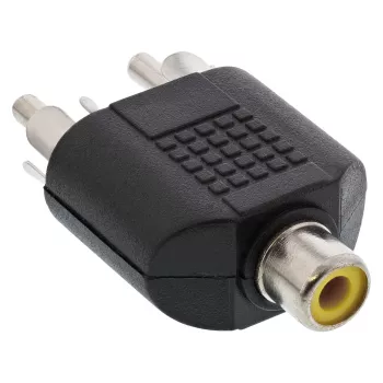Adaptador de audio conector hembra RCA / 2 conectores macho RCA InLine 99311