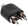 Adaptador de audio conector hembra RCA / 2 conectores macho RCA InLine 99311