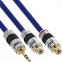 Cable de audio InLine Premium 2x RCA hembra / 3,5 mm macho bañado en oro 0,25 m