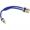 Cable de audio InLine Premium 2x RCA hembra / 3,5 mm macho bañado en oro 0,25 m
