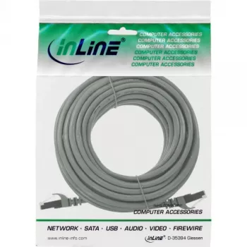 Cable de red InLine U/UTP Cat.5e AWG26 gris 10 m