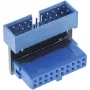 Adaptador USB 3.0 InLine interno, conector macho a conector hembra, en ángulo hacia arriba, 33448O