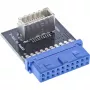 Adaptador InLine USB 3.0 a USB 3.1 panel frontal Key-B interno multicolor