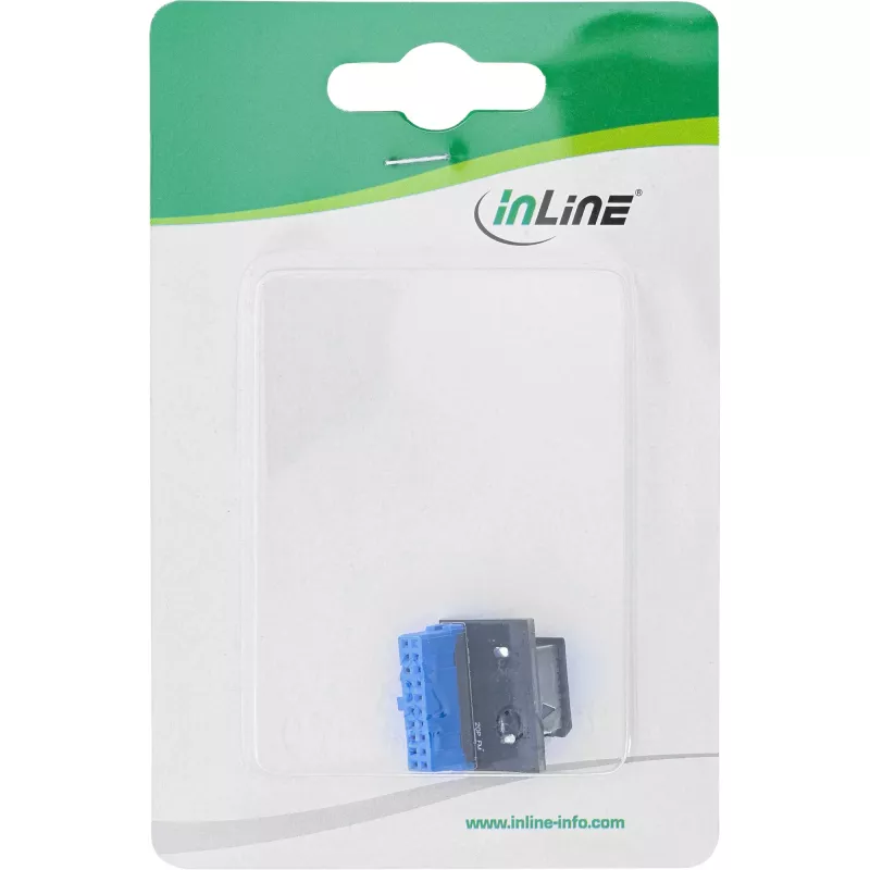 Adaptador InLine USB 3.0 a USB 3.1 panel frontal Key-A recto interno