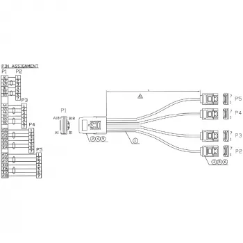 Cable SAS InLine Mini SAS SFF8087 a 4x SATA directo OCR 0,5 m