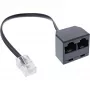 Splitter ISDN InLine 1x RJ45 macho / 2x RJ45 hembra, 8P4C sin resistencias