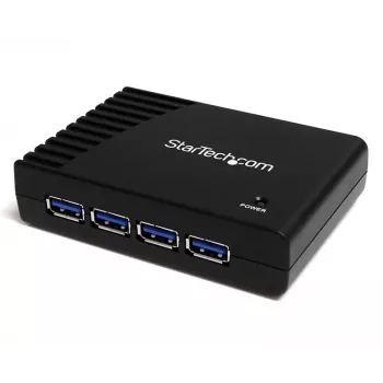 Hub USB 3.0 SuperSpeed de 4 puertos StarTech.com negro, USB 3.2 Gen 1 (3.1 Gen 1) Type-A, 5000 Mbit/s, negro, Power, 5 V, 2 A