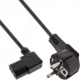 InLine 25 uds. pack a granel cable de alimentación tipo F acodado C13 derecha acodado negro 3m