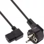 InLine 35 uds. pack a granel cable de alimentación tipo F acodado C13 izquierda acodado negro 1,8m
