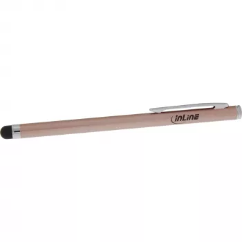Lápiz táctil InLine 55467G para pantallas táctiles smartphone tablet rosa