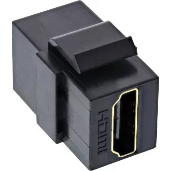Módulo InLine HDMI Keystone Snap-In, 4K/60Hz, HDMI AF/AF negro