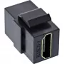 Módulo InLine HDMI Keystone Snap-In, 4K/60Hz, HDMI AF/AF negro
