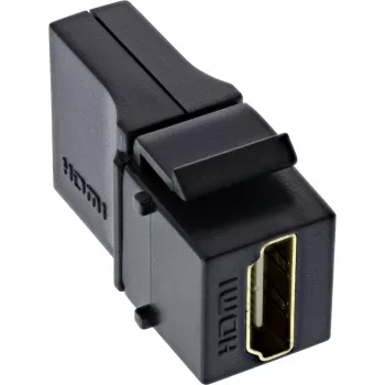 Módulo InLine HDMI Keystone Snap-In, 4K/60Hz, HDMI AF/AF acodado negro