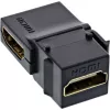 Módulo InLine HDMI Keystone Snap-In, 4K/60Hz, HDMI AF/AF acodado negro