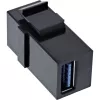 Módulo InLine USB 3.1 Snap-In, USB-A hembra/hembra, carcasa negra