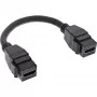 Cable InLine HDMI 2x Keystone 4K/60Hz, HDMI A hembra/hembra, negro, 0,2 m