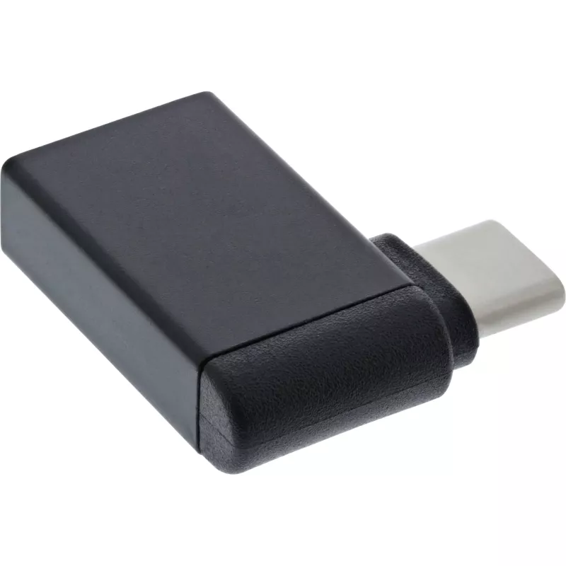 Adaptador USB 3.2 Gen.2 InLine, USB-C macho a USB-A hembra acodado 90° OTG