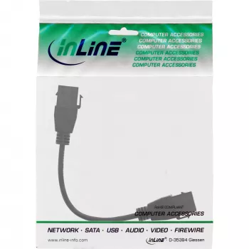 Cable adaptador InLine USB 3.2 Gen1 2x Keystone, 2x USB A Keystone hembra, 0,2m