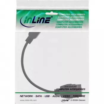Cable adaptador USB 3.2 Gen1 InLine 76206C 0,2 m USB A conector macho a conector hembra Keystone
