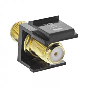Adaptador de instalación Keystone InLine, para cable satélite, 2x conectores hembra F, negro