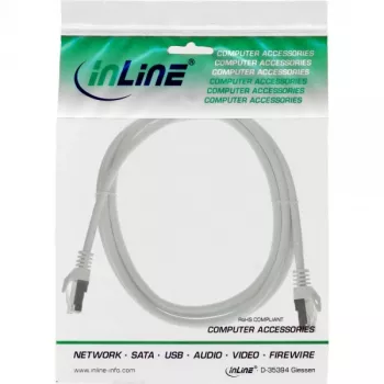 Cable de red SF/UTP Cat.5e blanco 0,3 m InLine
