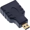 Adaptador HDMI InLine conector hembra HDMI-A / conector macho HDMI-D, 4K/60Hz, dorado