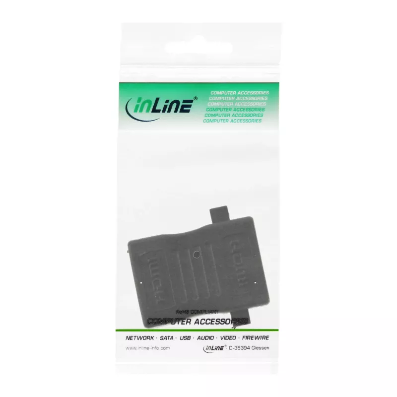 Adaptador de instalación HDMI InLine conector hembra HDMI A / conector hembra dorado, 4K2K