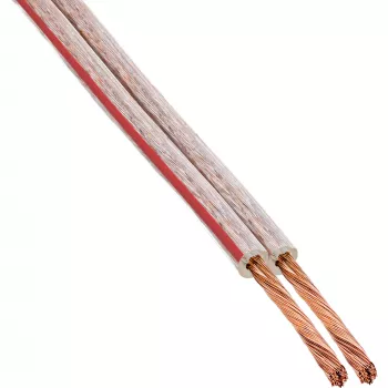 Cable de altavoz InLine 2x 2,5mm² CCA transparente 50m