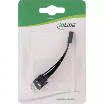 Extensión USB interna InLine 2x 5 pines macho / hembra directa, 0.05m