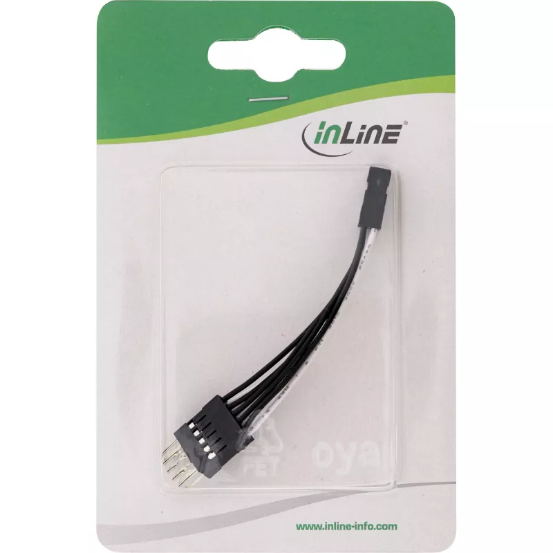 Extensión USB interna InLine 2x 5 pines macho / hembra directa, 0.05m
