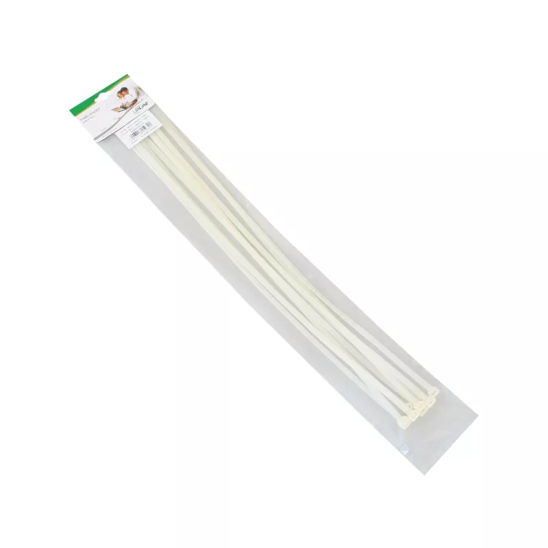 InLine 59964Z bridas para cables, 650 x 9 mm, nailon PA 6.6, resistencia a la tracción 79,4 kg, de -20 a +85 °C, natural, 10 uds.