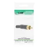 InLine Conector macho RCA metálico para soldar, negro, anillo rojo, para cable de 6 mm