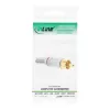 InLine Conector macho RCA metálico para soldar, plateado, anillo rojo, para cable de 6 mm