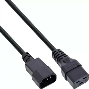 InLine cable adaptador de corriente, IEC-60320 C14 a C19, 3x1,5mm², máx. 10A, 1m