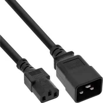 InLine cable adaptador de corriente, IEC-60320 C20 a C13, 3x1,5mm², máx. 10A, 2m
