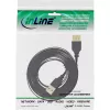 InLine Cable plano USB 2.0 Type-A macho/hembra dorado negro 1,5 m