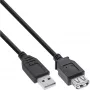 Cable alargador USB 2.0 Type-A macho/hembra InLine 34602B 2 m negro
