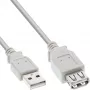 Cable alargador USB 2.0 Type-A macho/hembra InLine 34602X beige 2 m