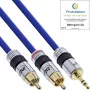 InLine Cable de audio Premium 2x conector RCA / conector jack 3,5 mm dorado 25 m