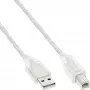 Cable USB 2.0 Type-A macho / Type-B macho InLine 34505T 0,5 m transparente