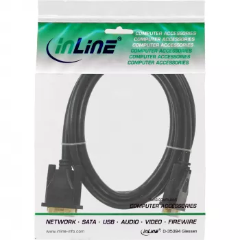 Cable DVI-D Premium 24+1 macho/macho Dual Link dorado 7,5 m InLine 17787P