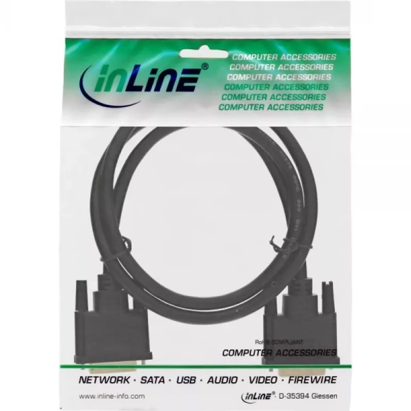 InLine Cable DVI-D Premium 24+1 macho/macho Dual Link dorado 1 m 17771P