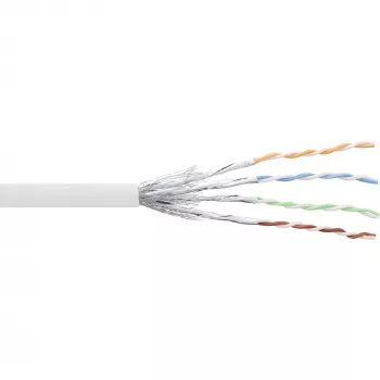 Cable de red InLine S/FTP PiMF Cat.6 AWG27 PVC CU 100 m, blanco