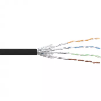 Cable de red InLine S/FTP PiMF Cat.6 negro AWG27 PVC CU 100 m